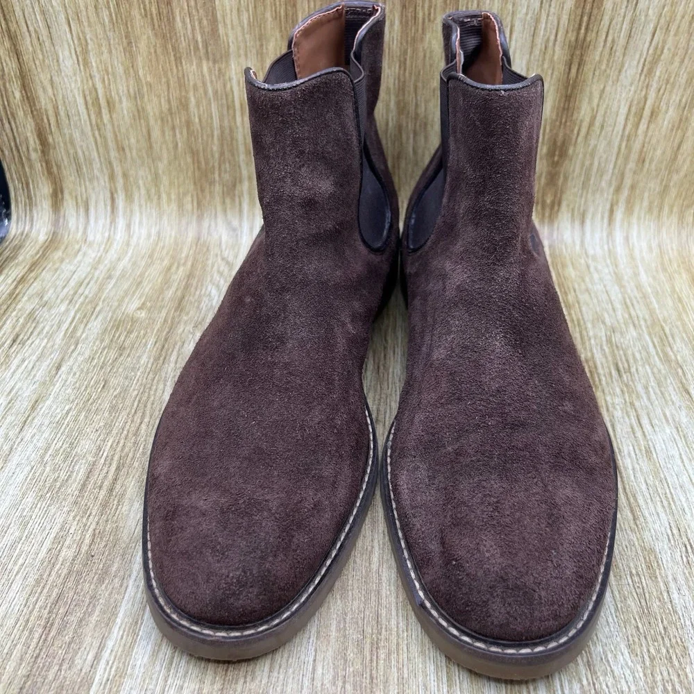 Clarks Jaxen Chelsea Boots Men's Size 11.5 Dark Brown Suede Ultimate Comfort